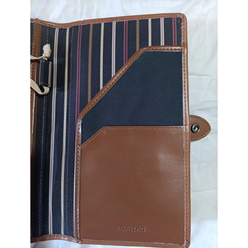 Cutter And Buck Passport Wallet Organizer Brown Leather Organizer (New No Box)